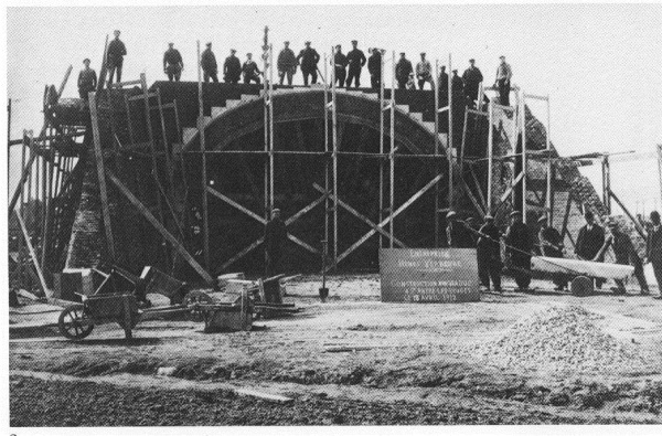 opbouw van de talud en viaducten in 1912